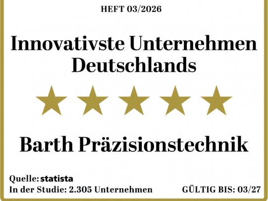 Auszeichnung als eines der innovativsten Unternehmen Deutschlands